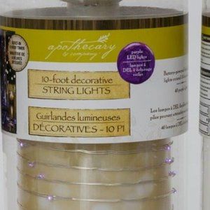 NWT Apothecary & Company™ Decorative String Lights, Purple